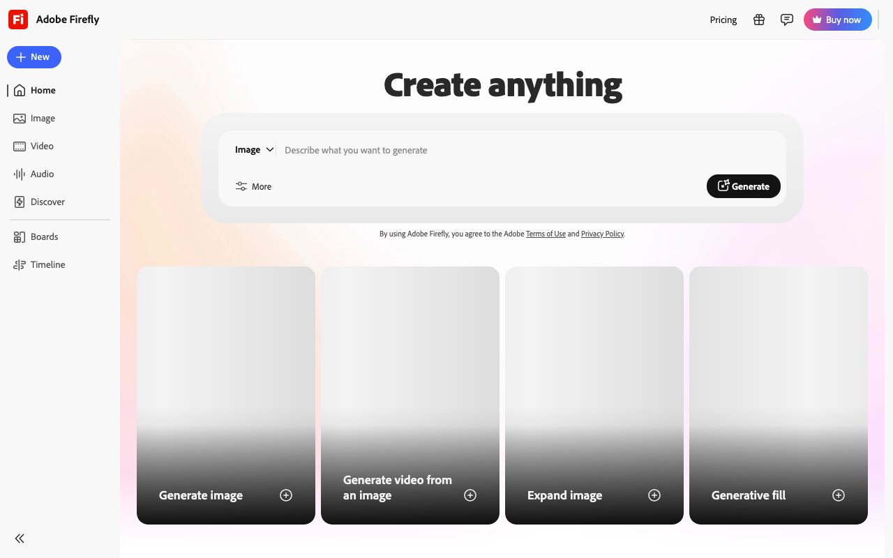 Adobe Firefly screenshot