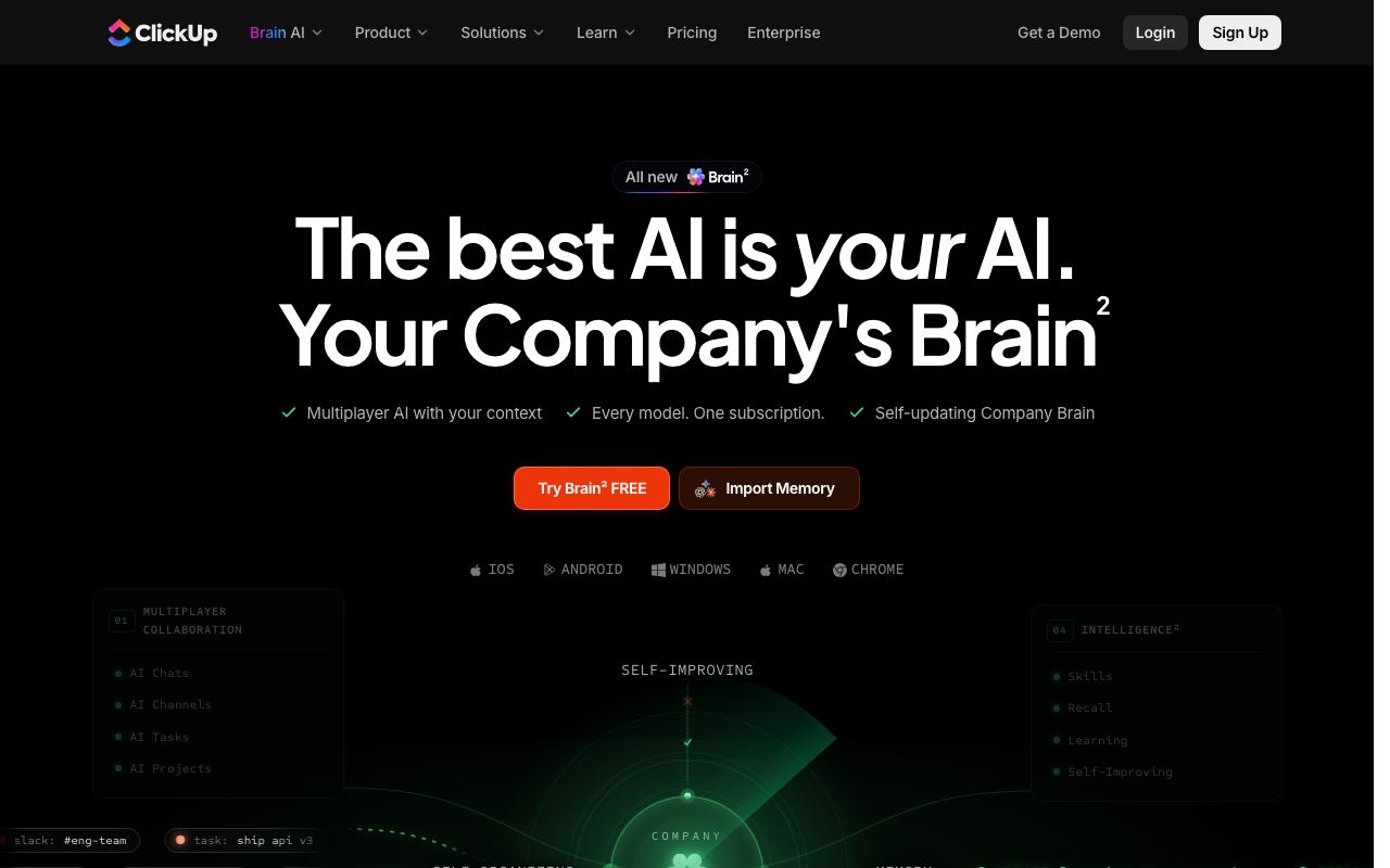 ClickUp Brain screenshot