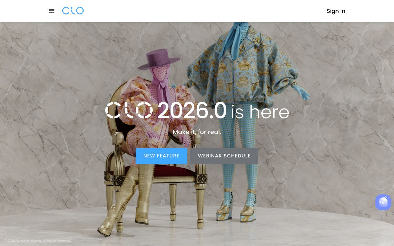 CLO 3D screenshot