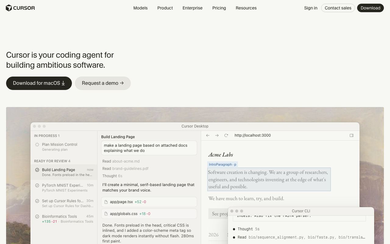 Cursor screenshot
