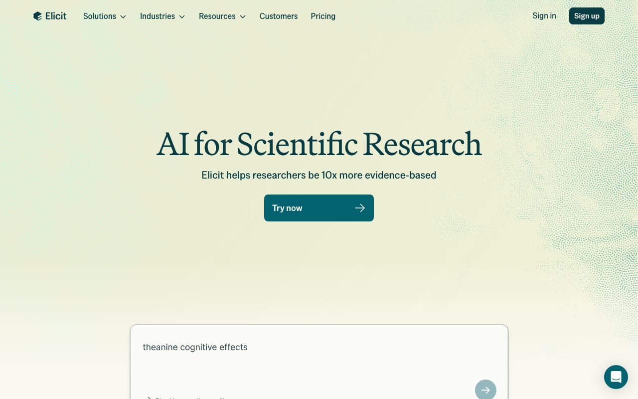 Elicit screenshot