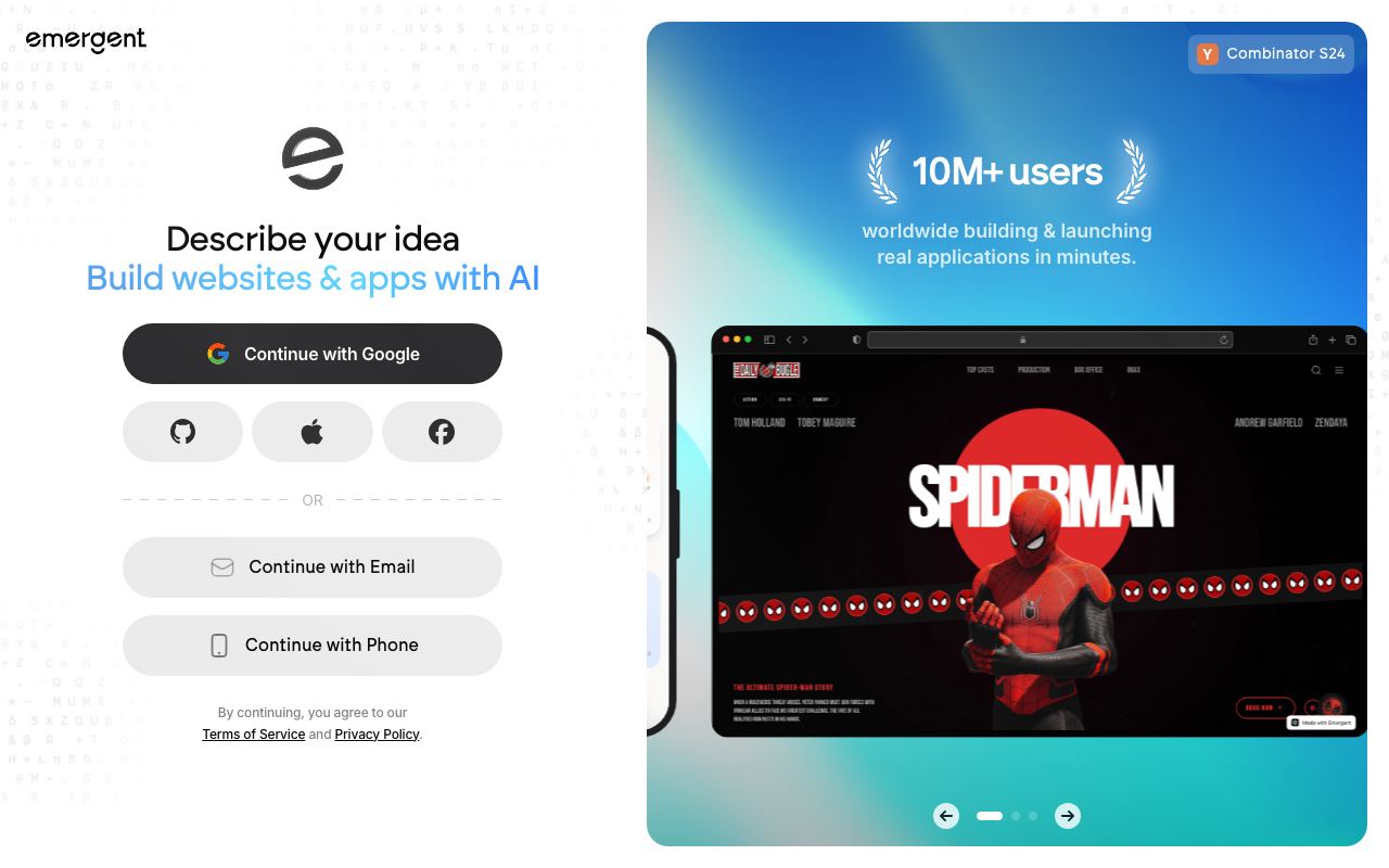 Emergent screenshot