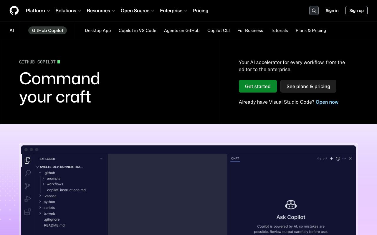 GitHub Copilot screenshot