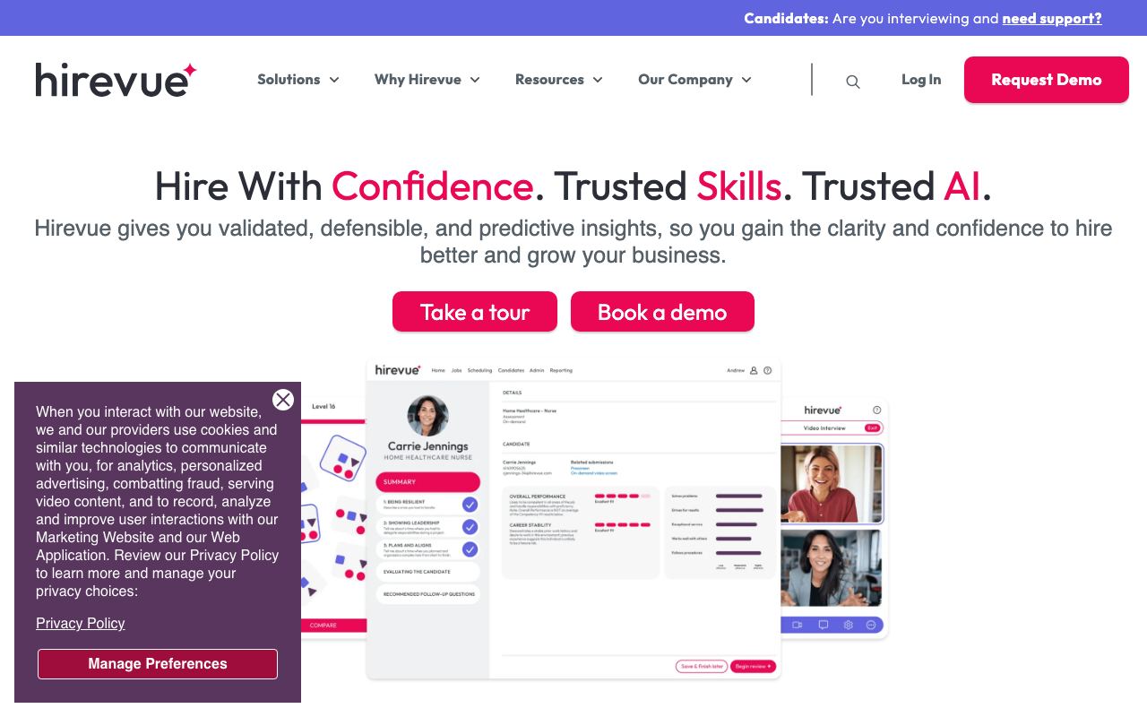 HireVue screenshot
