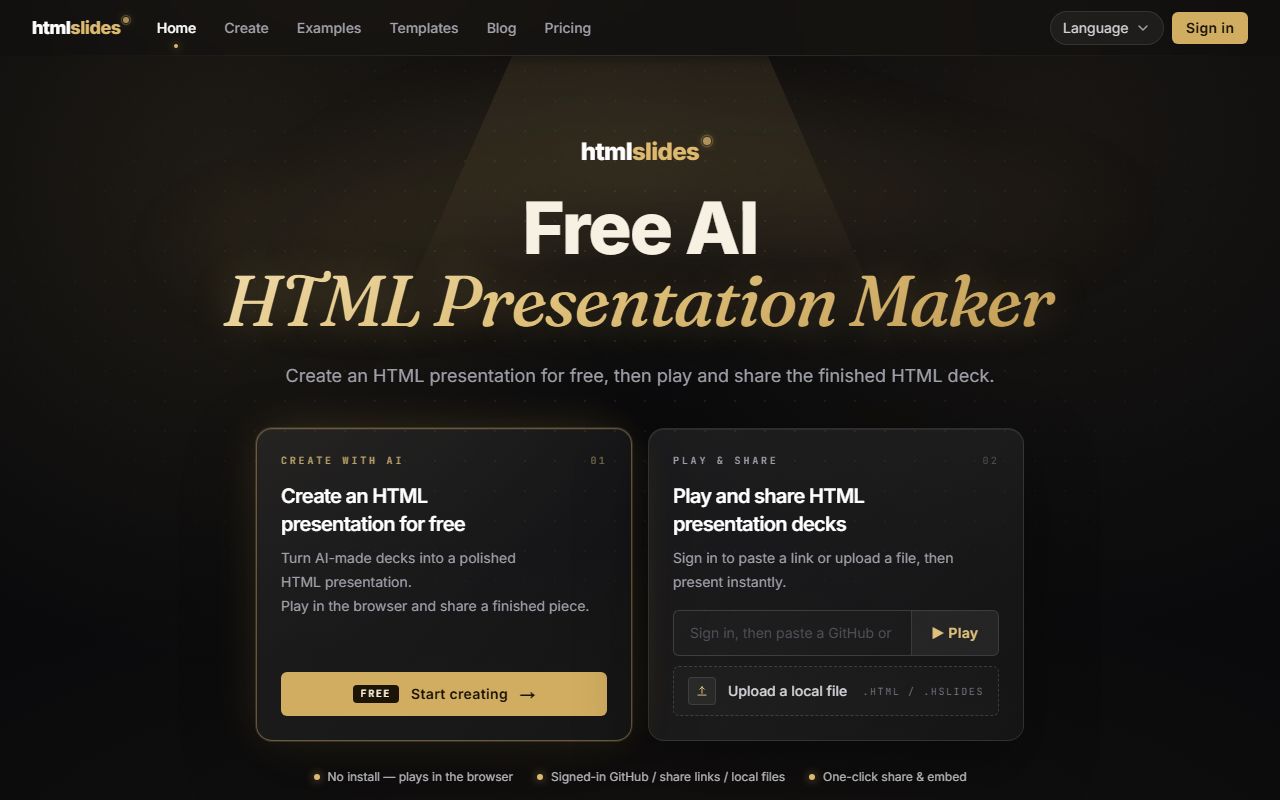 HtmlSlides screenshot 1
