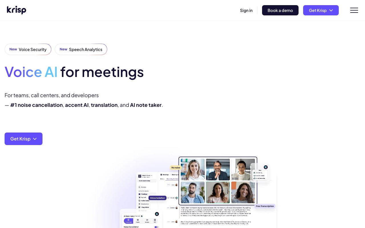 Krisp screenshot