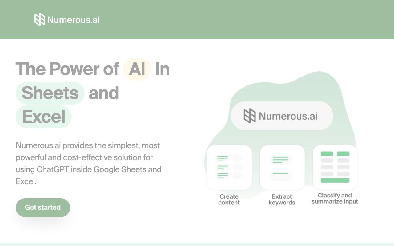 Numerous.ai screenshot