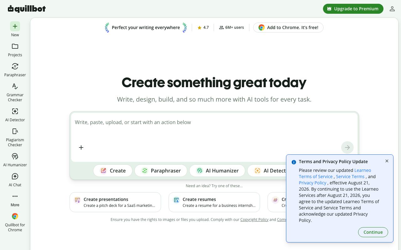 QuillBot screenshot