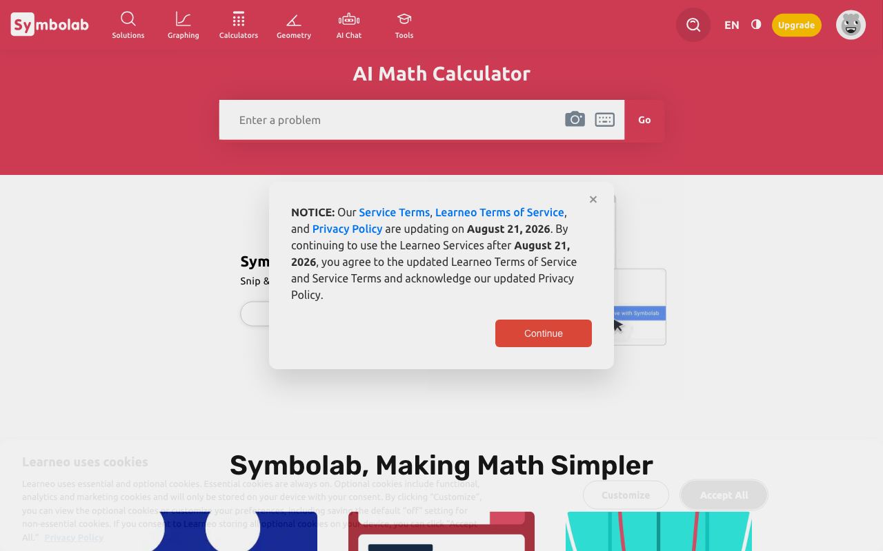Symbolab screenshot
