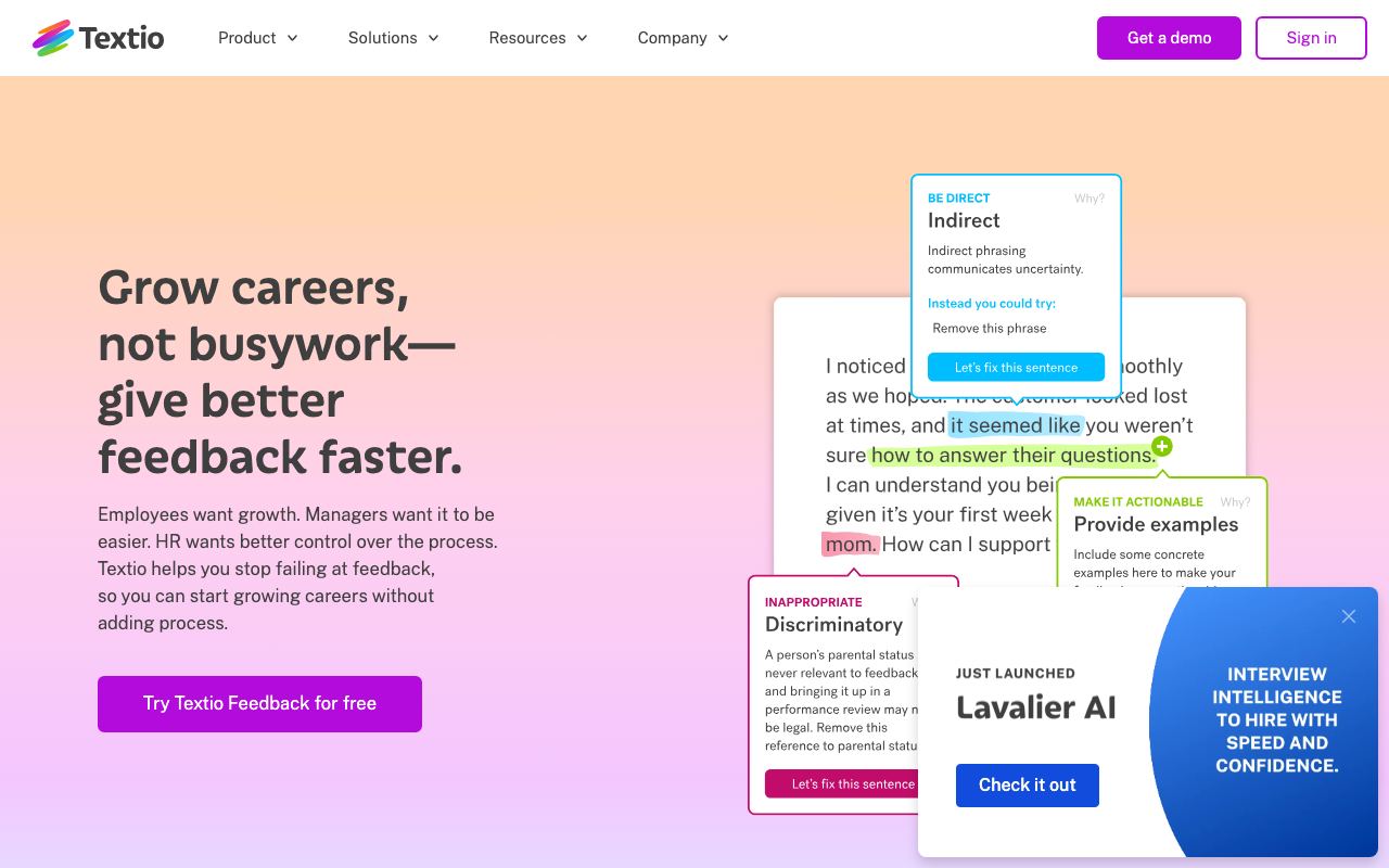 Textio screenshot