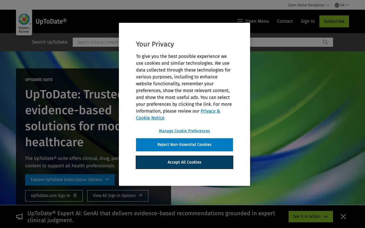 UpToDate screenshot