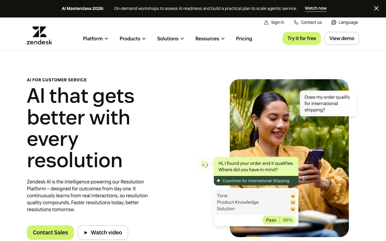 Zendesk AI screenshot