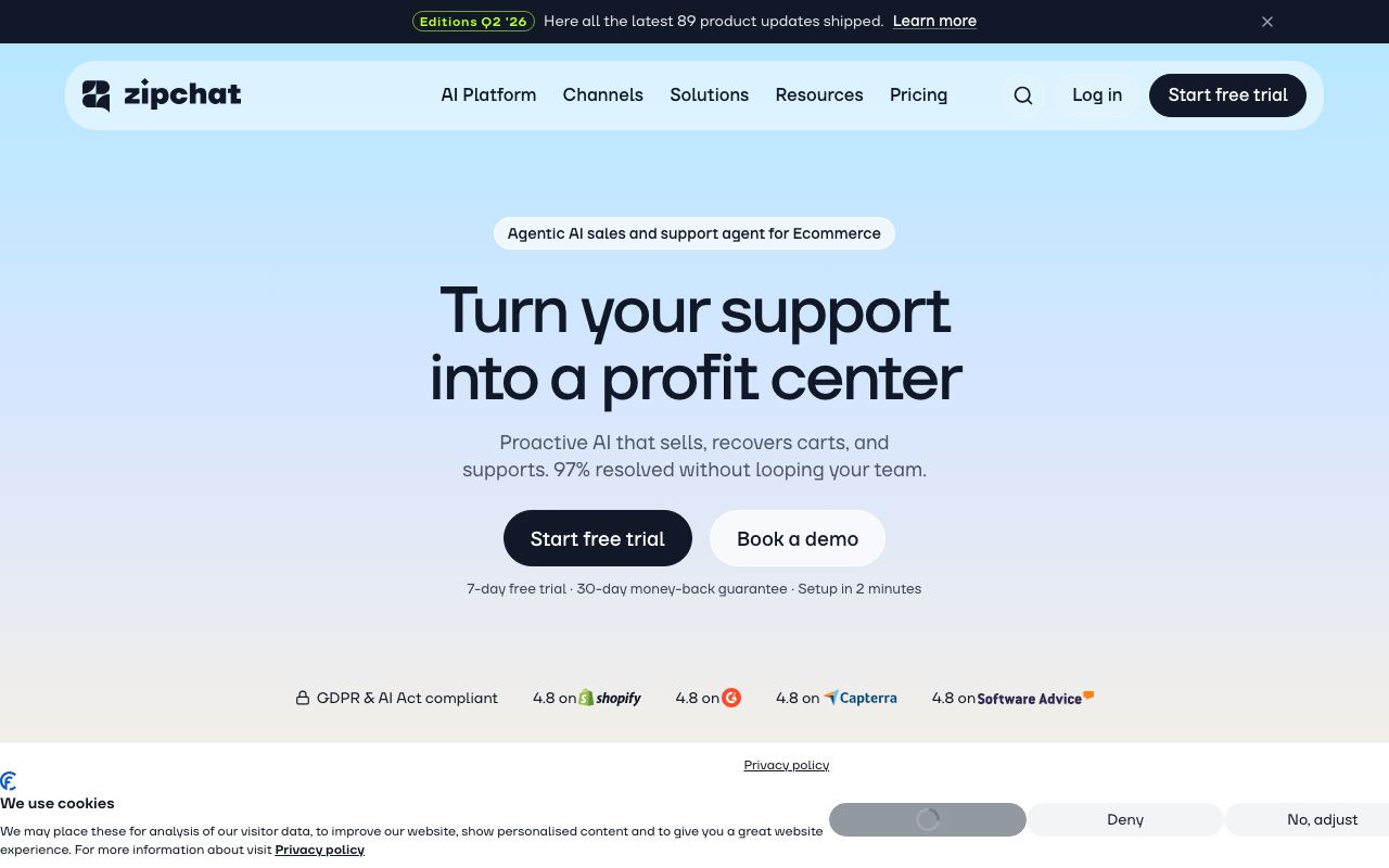 Zipchat AI screenshot